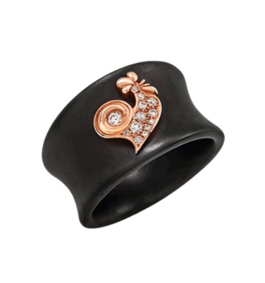 Anello Chantecler Donna Logo in Titanio Diamante 0.12 Ct 44654 - 44654